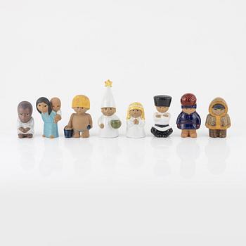 Lisa Larson, figurines, stoneware, Gustavsberg (8 pieces).