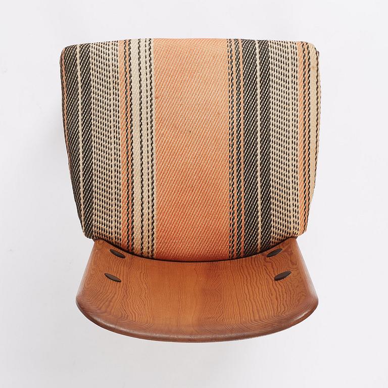 Axel Einar Hjorth, a stained pine 'Lovö' chair, Nordiska Kompaniet, Sweden 1930s.