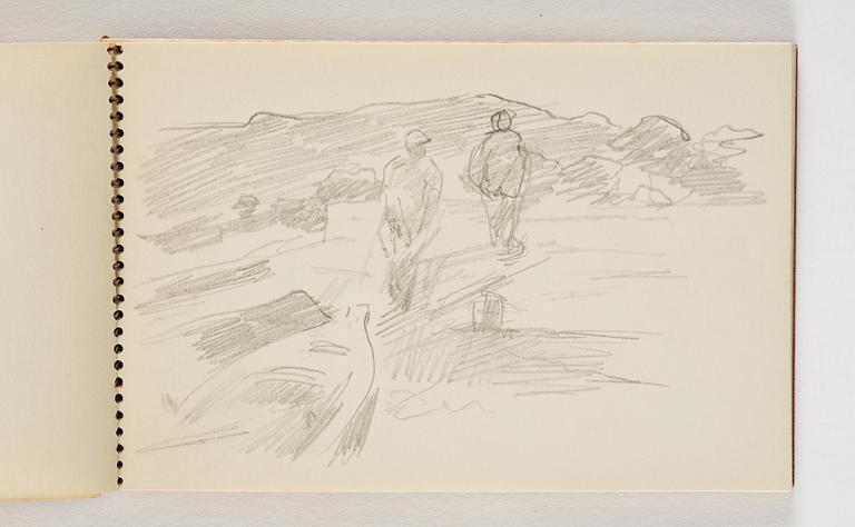 Lotte Laserstein, 10 små skissblock med teckningar.