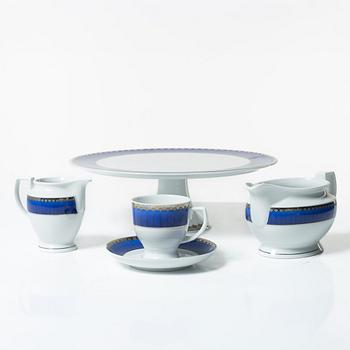 Sigvard Bernadotte, mat- och kaffeservis, 185 delar, "Millennium-line Marianne", Christineholm, Fyrklövern.