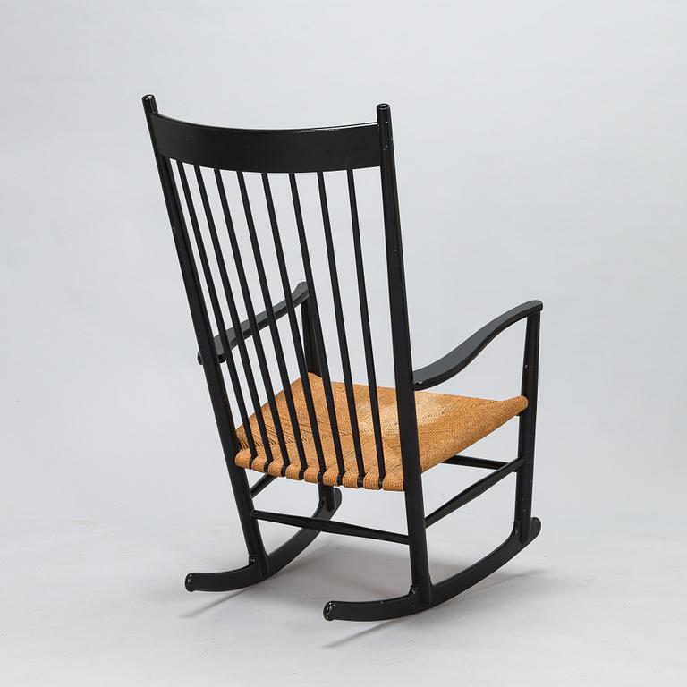 Hans J Wegner, a mid-20th-century 'J16' rocking chair, Denmark.