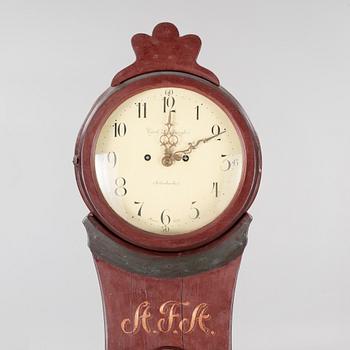 A grandfather clock by Carl Lindbergh in Söderberke, dated 1821.