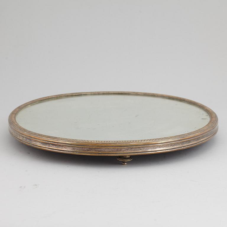 A argent hache table top, England, circa 1900.