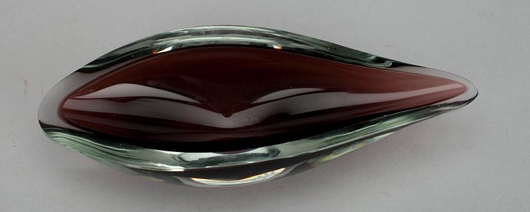 SKÅL, glas, sign. K. Franck, Nuutajärvi Notsjö -52.