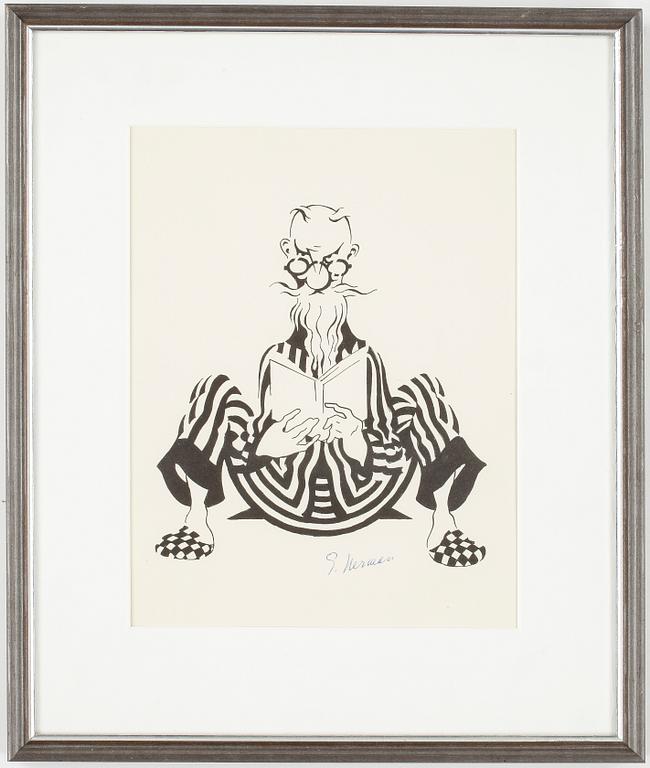EINAR NERMAN, tryck, signerad.