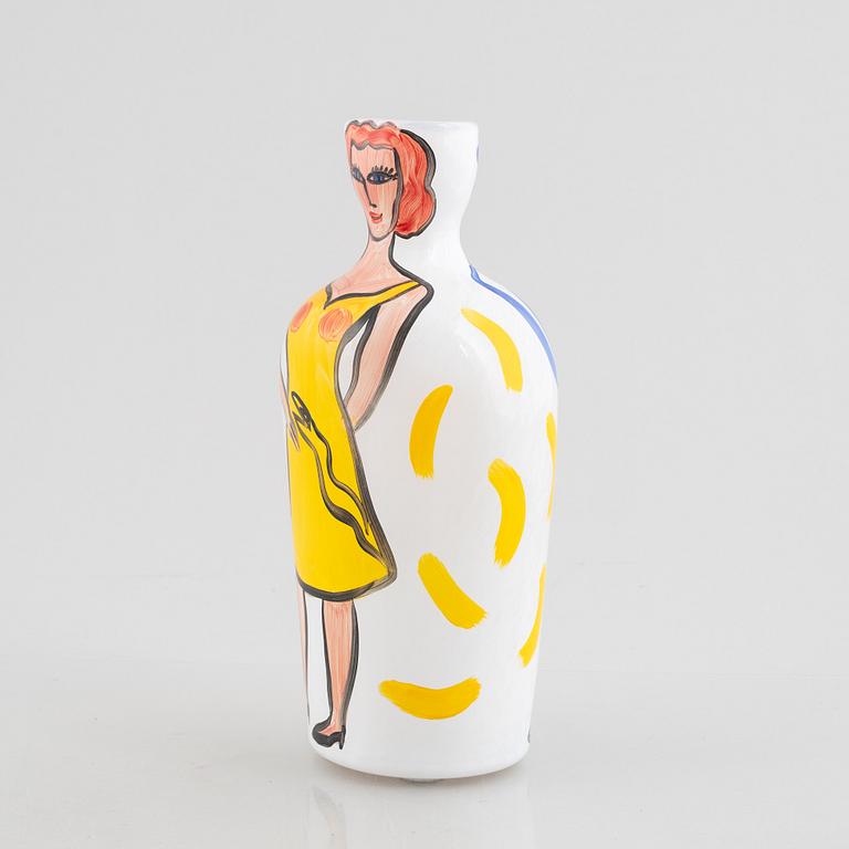 Ulrica Hydman-Vallien, a glass vase, Kosta Boda Atelier.