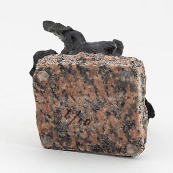 Torsten Fridh, sculpture, brons. Signed. Total height 19 cm.