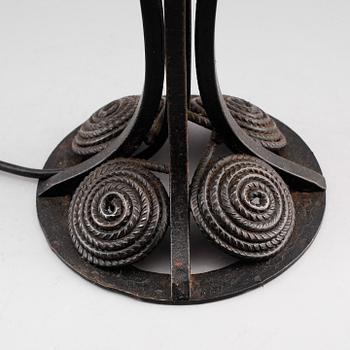 BORDSLAMPA, smide, art déco, 1900-talets första hälft.