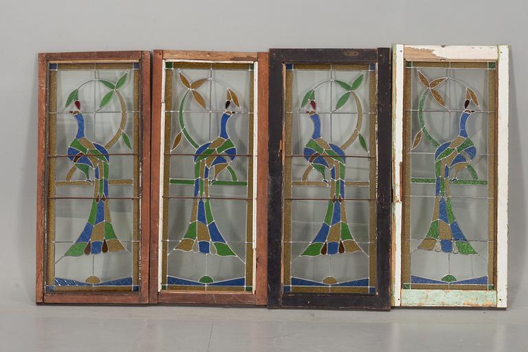 FÖNSTER, 4 st. Jugend 1900-talets första hälft.