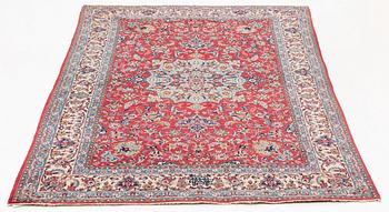 A rug, semi-antique, Nain Tuteshk, signed Sadegh Naini, ca 214 x 148 cm.