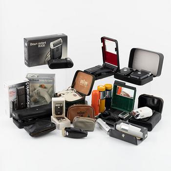Dieter Rams, Florian Seiffert, GA Möller, R Ullman R Fisher, et al., 22 shavers, Braun.