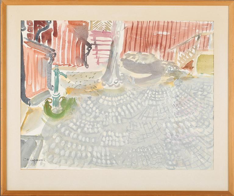 CHARLOTTE HARTMANN-LAGERWALL, akvarell, signerad.