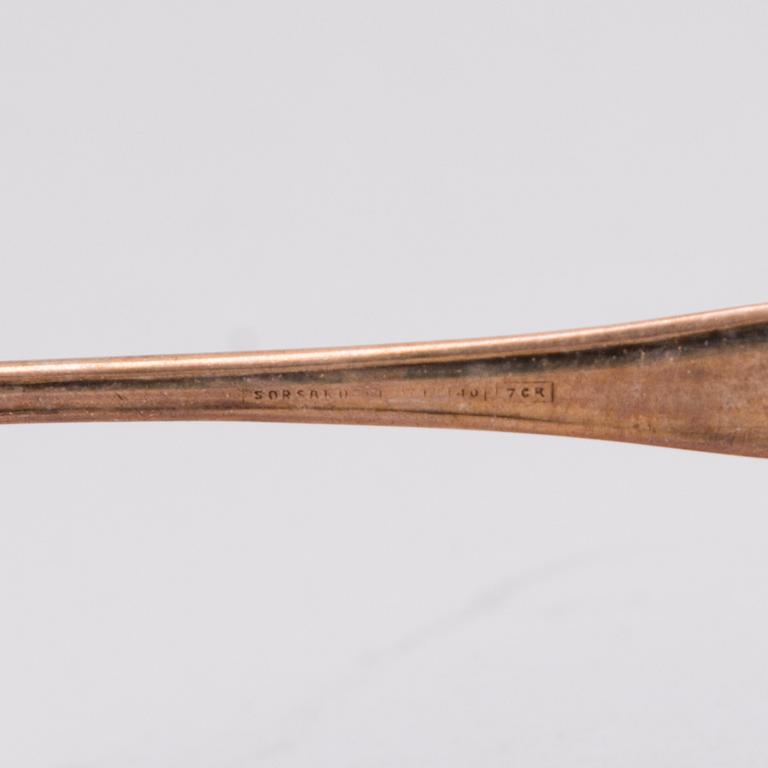 ATERINSARJA, n. 112 osaa, hopeaa, "Chippendale", Kultakeskus, Hämeenlinna 1983. Puulaatikossa.