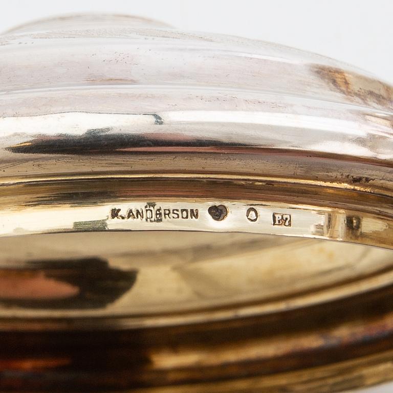 Dryckeskanna Barock-stil silver K Andersson Stockholm 1904.