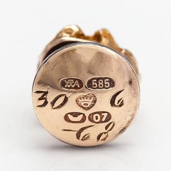 Björn Weckström, frackknappar, "Nugget", 14K guld och silver. Pekka Anttila, Kruunu Koru 1967.