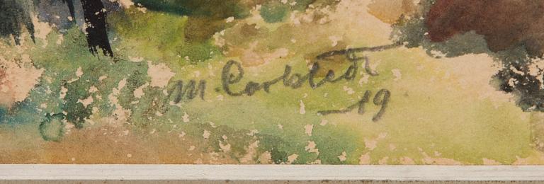 Mikko Carlstedt, water colour, signed and dated-19.