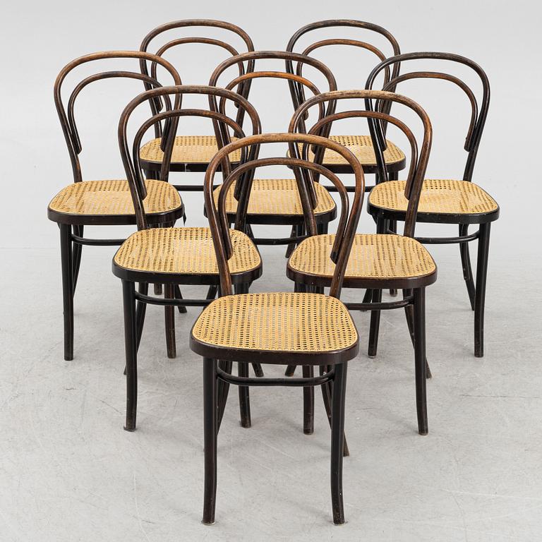 Stolar 8 st, Thonet-typ, 1900-talets första hälft.