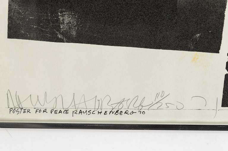 ROBERT RAUSCHENBERG, färgoffset, signerad numrerad och daterad 110/250.