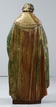 FIGUR, trä, "Petrus", 1800/1900-tal.
