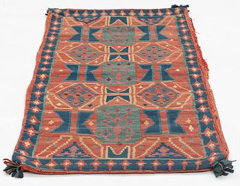 Åkdyna, "Träd och timglas", rölakan, ca 102 x 48 cm, Skytts eller Oxie härad, Skåne, 1700-talets sista kvartal.