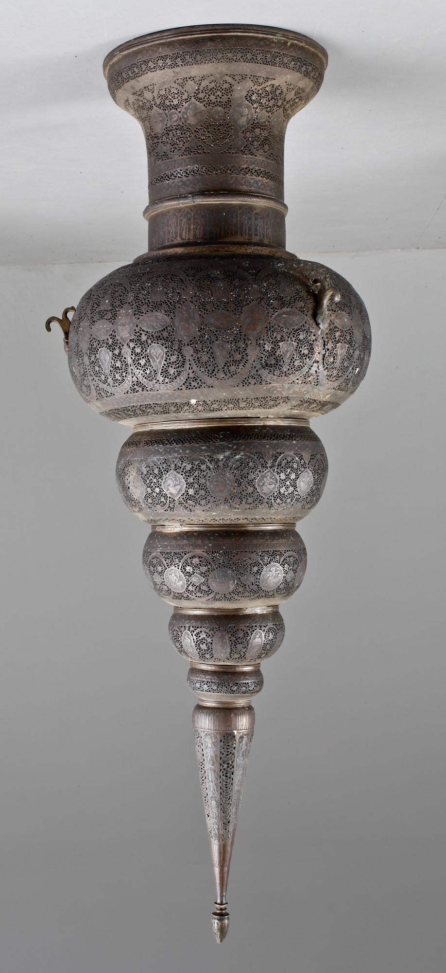 LYKTOR, 2 st, metall, mellanöstern, 1800/1900-tal.