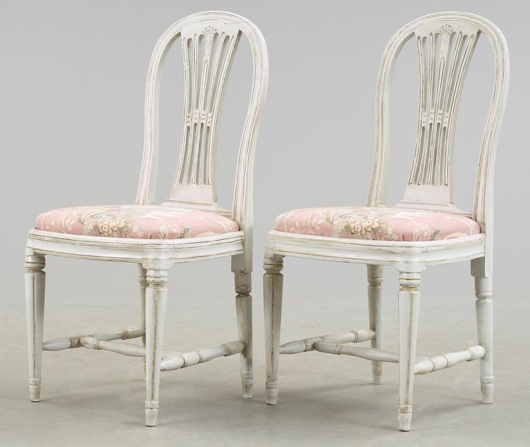 STOLAR, 2 st, gustaviansk provinsarbete, 1800-tal.