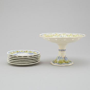 A 7 pcs porcelain service by Villeroy & Bosch, second half of the 19th century.