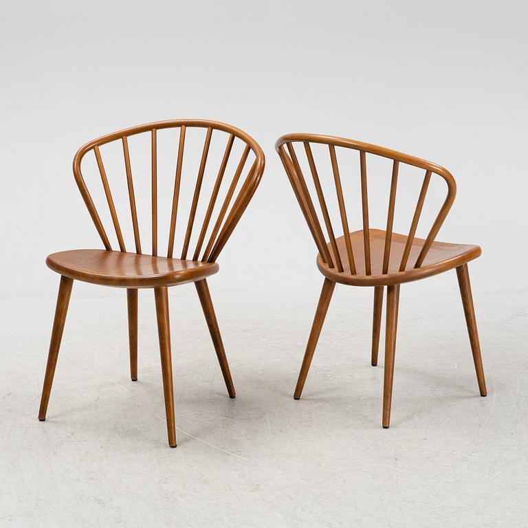 A set of four stained oak 'Miss Holly' chairs by Jonas Lindvall for Stolab, dated 2019.