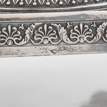 Louis Manant, genombruten skål, silver, Paris 1819-1838.