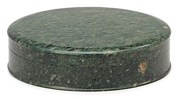 742. A Swedish 19th century porphyry box.