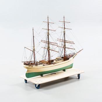 An early 20th century model of the ship 'Bohus'.