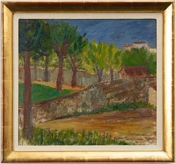 Ivan Ivarson, Landscape with tree trunks, Southern France.