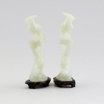 FIGURER, 1 par, nefrit, Kina.