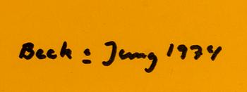 BECK & JUNG, Färgserigrafi, signerad och numrerad1/20, daterad 1974.