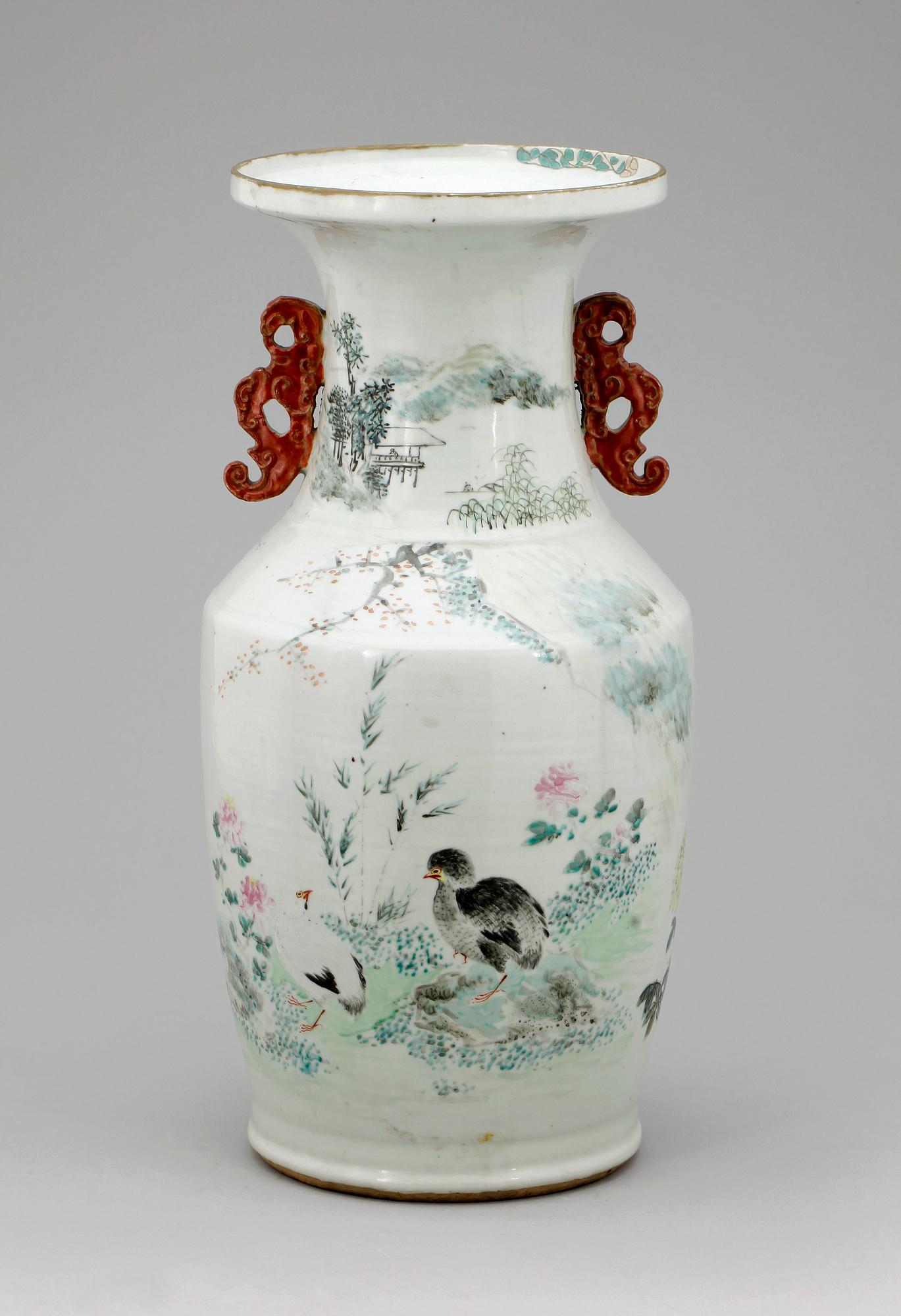 URNA, porslin, Kina 1800-tal.