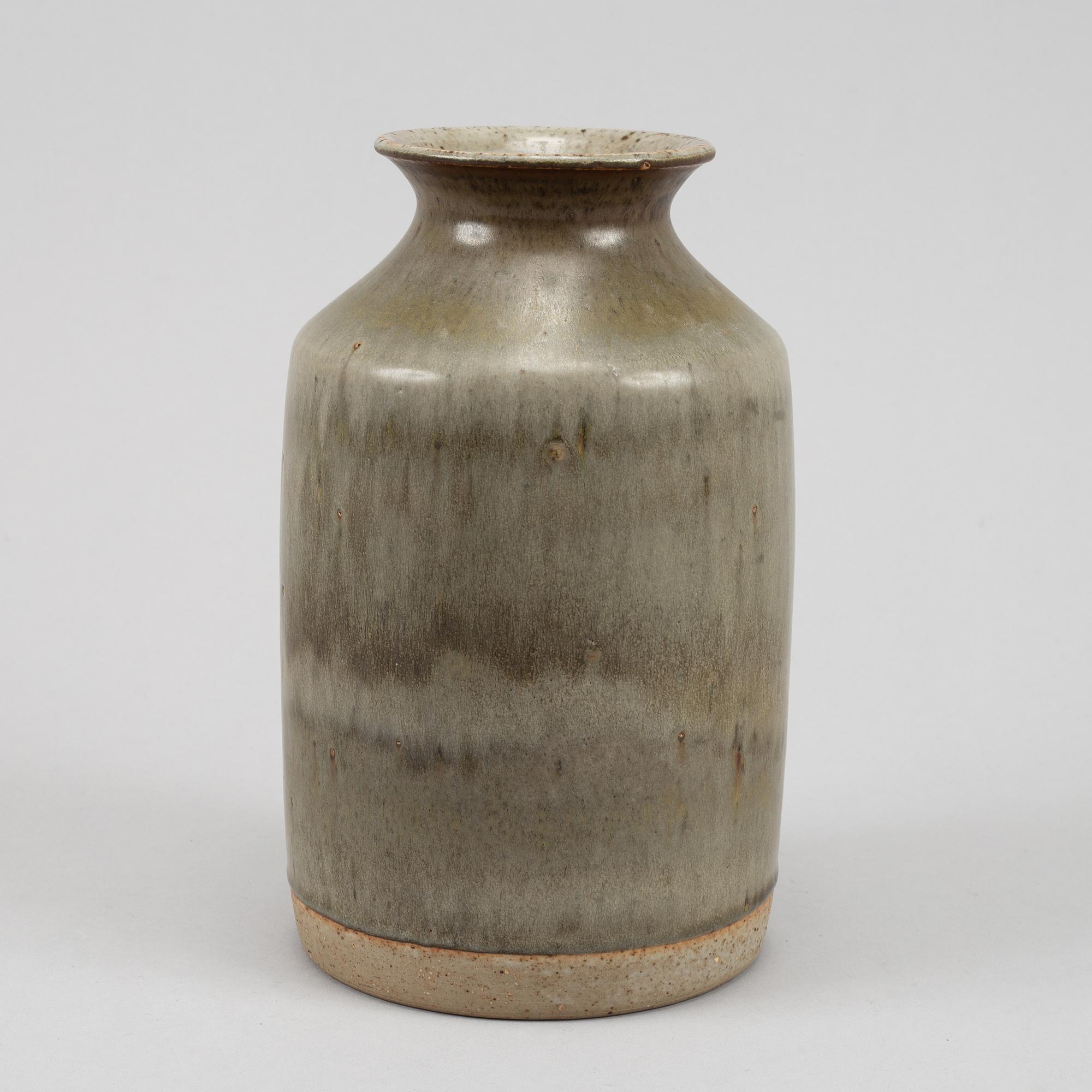 John Andersson, Höganäs and Jörgen Wulff, two stoneware vases, mid 20th Century.