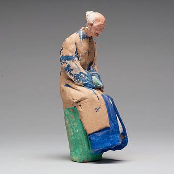 SKULPTUR, lera. Qingdynastin, 1800-tal.