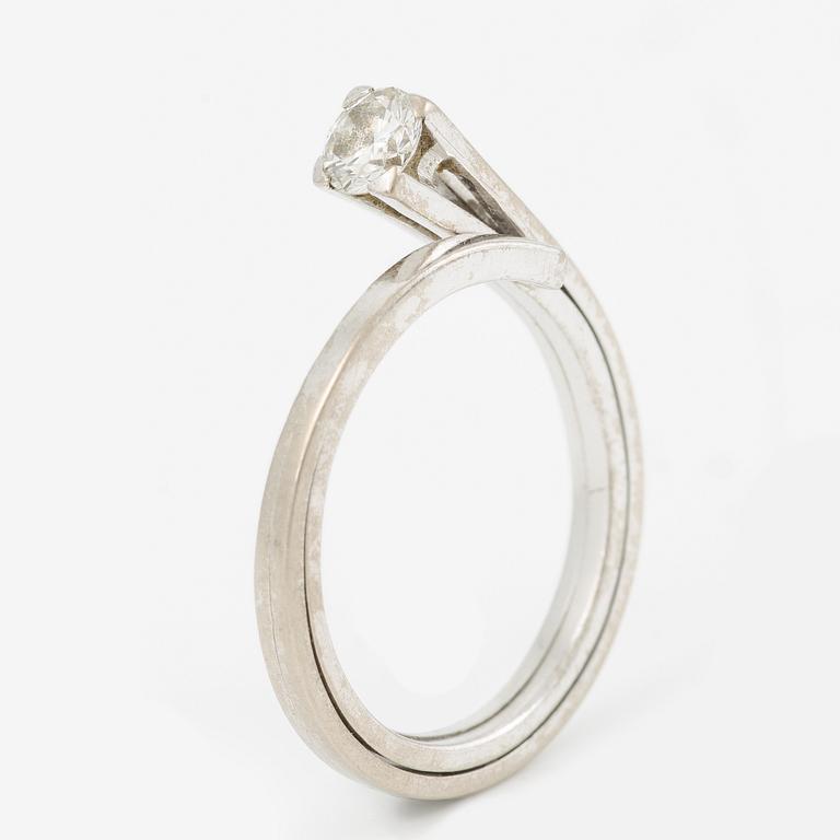 Ring, Sandström & de Wit, 18K white gold with brilliant-cut diamond 0.25 carat.