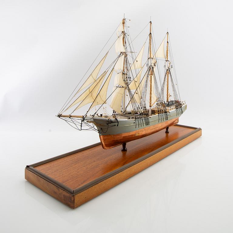 Fartygsmodell "Scandin", byggd av Sten Bergwall.