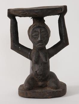 STOL, trä, trol, Luba, Kongo Kinshasa.