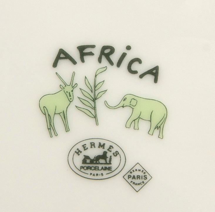 Hermès, servis "Africa" ca 22 dlr Frankrike 2000-tal porslin.