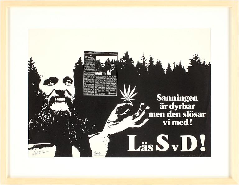 KJARTAN SLETTEMARK OCH HANS ESSELIUS, affisch, sign.
