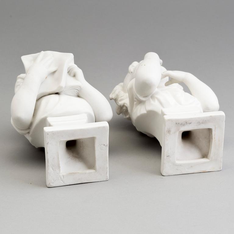 A PAIR OF PARIAN BUSTS, Gustafsberg ca 1900.