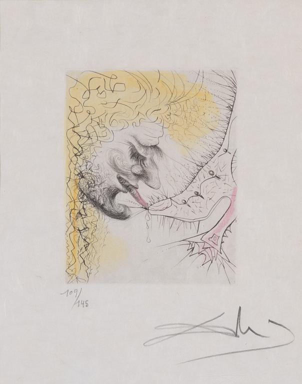 Salvador Dalí, "Homme baisant la Chaussure", from "Venus in Furs".