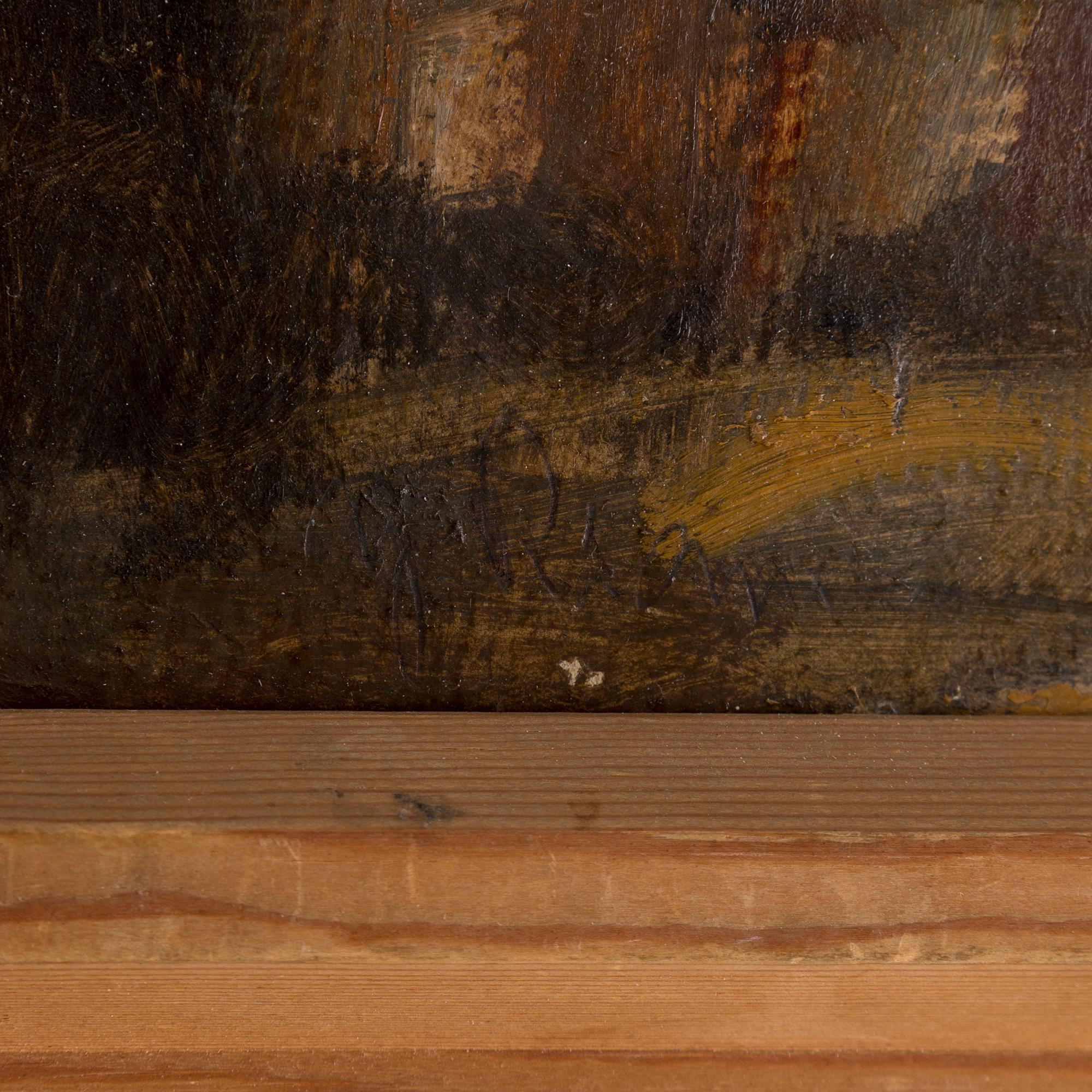 JOHANNES RIAN, oil on board, signed and dated 1936.