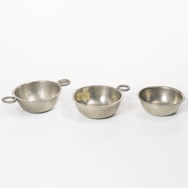 Bowls/ladles, 9 pcs, various masters.