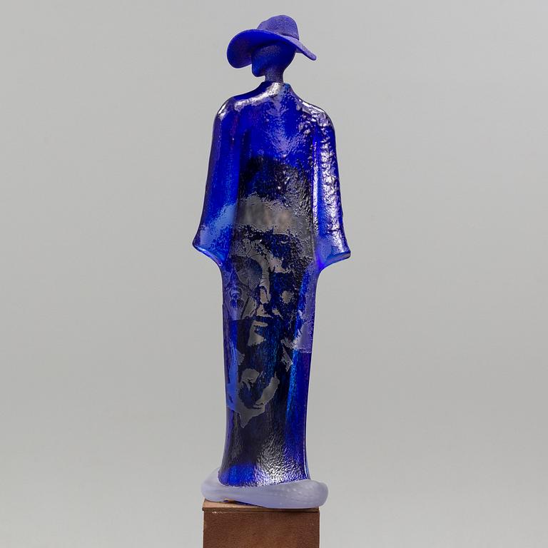 KJELL ENGMAN, skulptur, glas, Kosta Boda, unik.