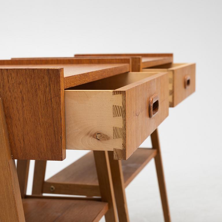 Sängbord, ett par, Sverige, 1950/60-tal.