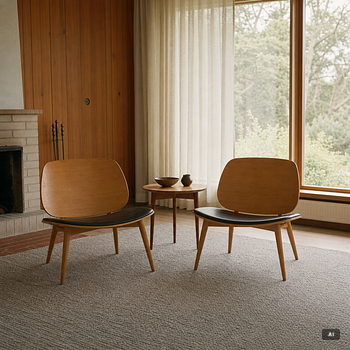 Jonas Lindvall, a pair of 'Papa' lounge chairs for Skandiform, 21st century.