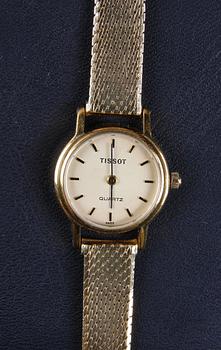 DAMARMBANDSUR, Tissot. Armband guld 18k. Tot vikt 25 gram.